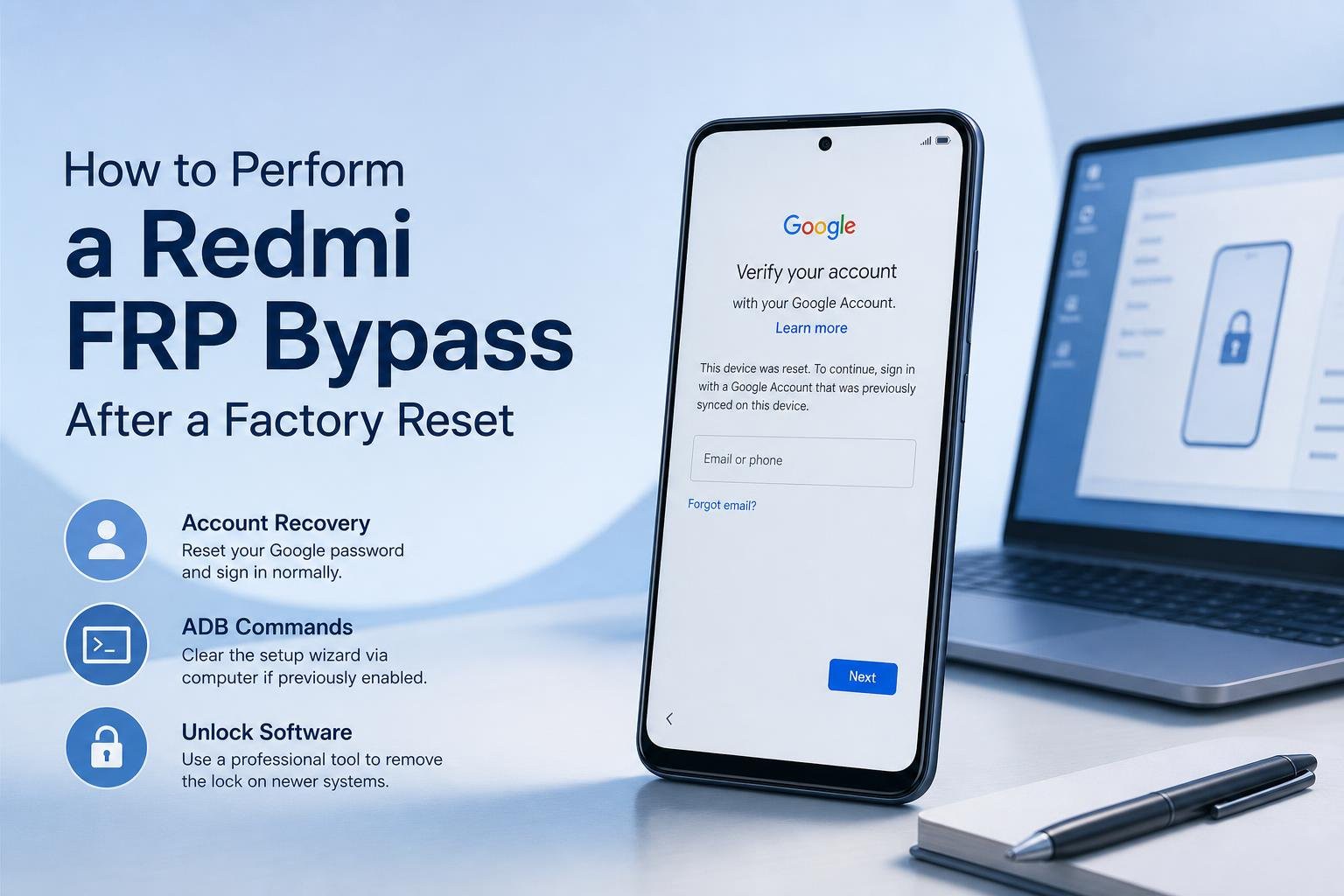 Redmi FRP Bypass nach dem Zurücksetzen durchführen