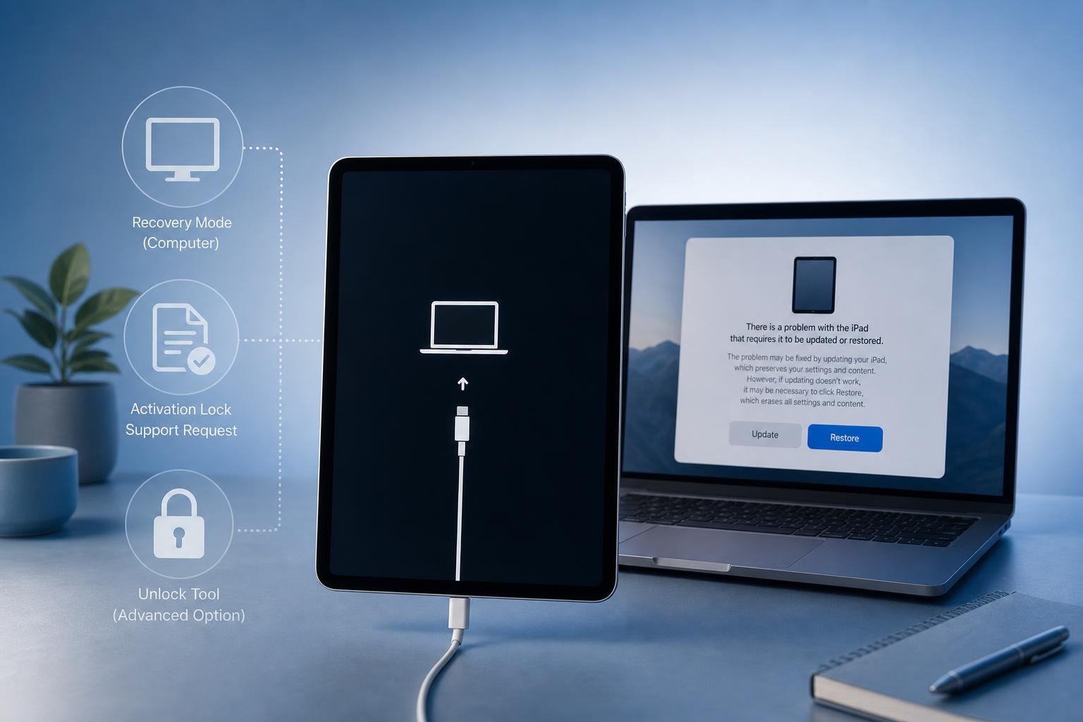 iPad ohne Apple ID Passwort auf Werkseinstellungen zurücksetzen