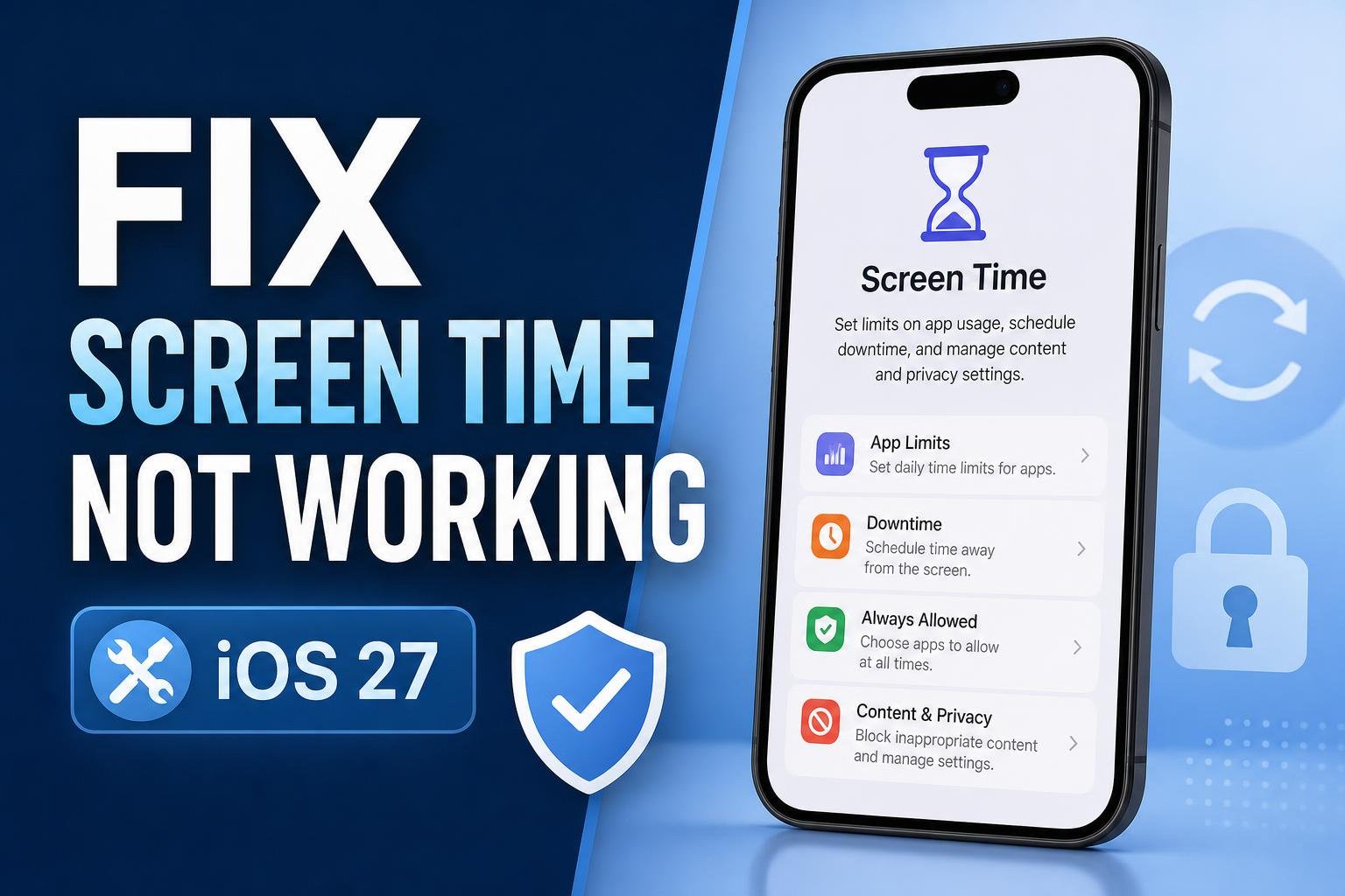 How to Fix iOS 27 Screen Time Not Working