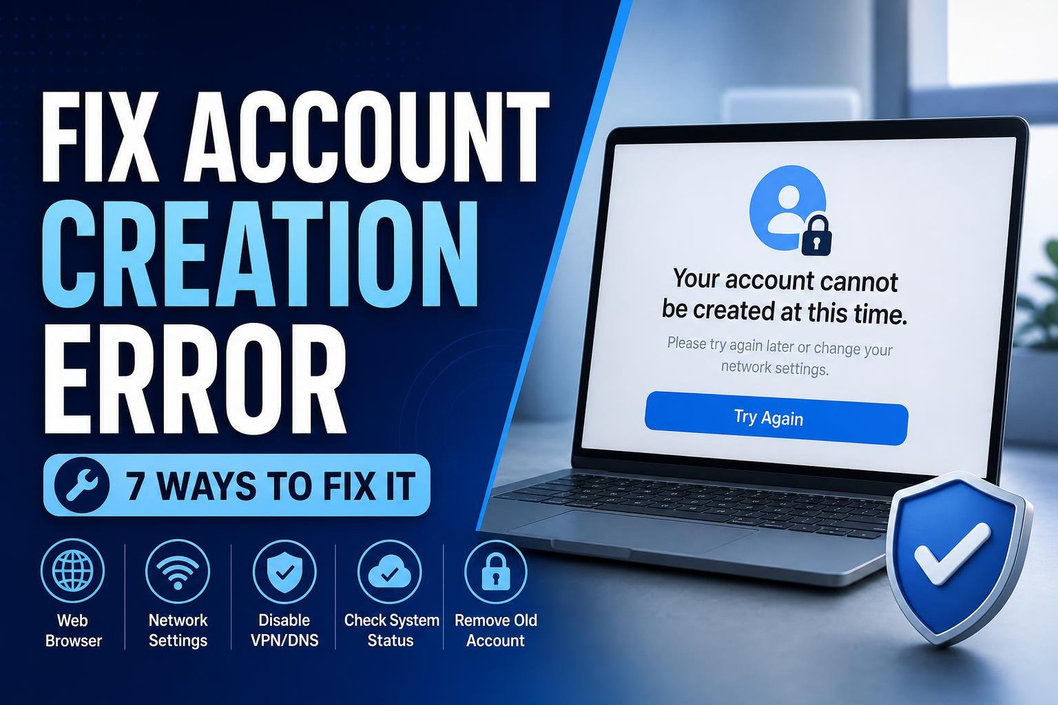 Why Does It Say Your Account Cannot Be Created at This Time?
